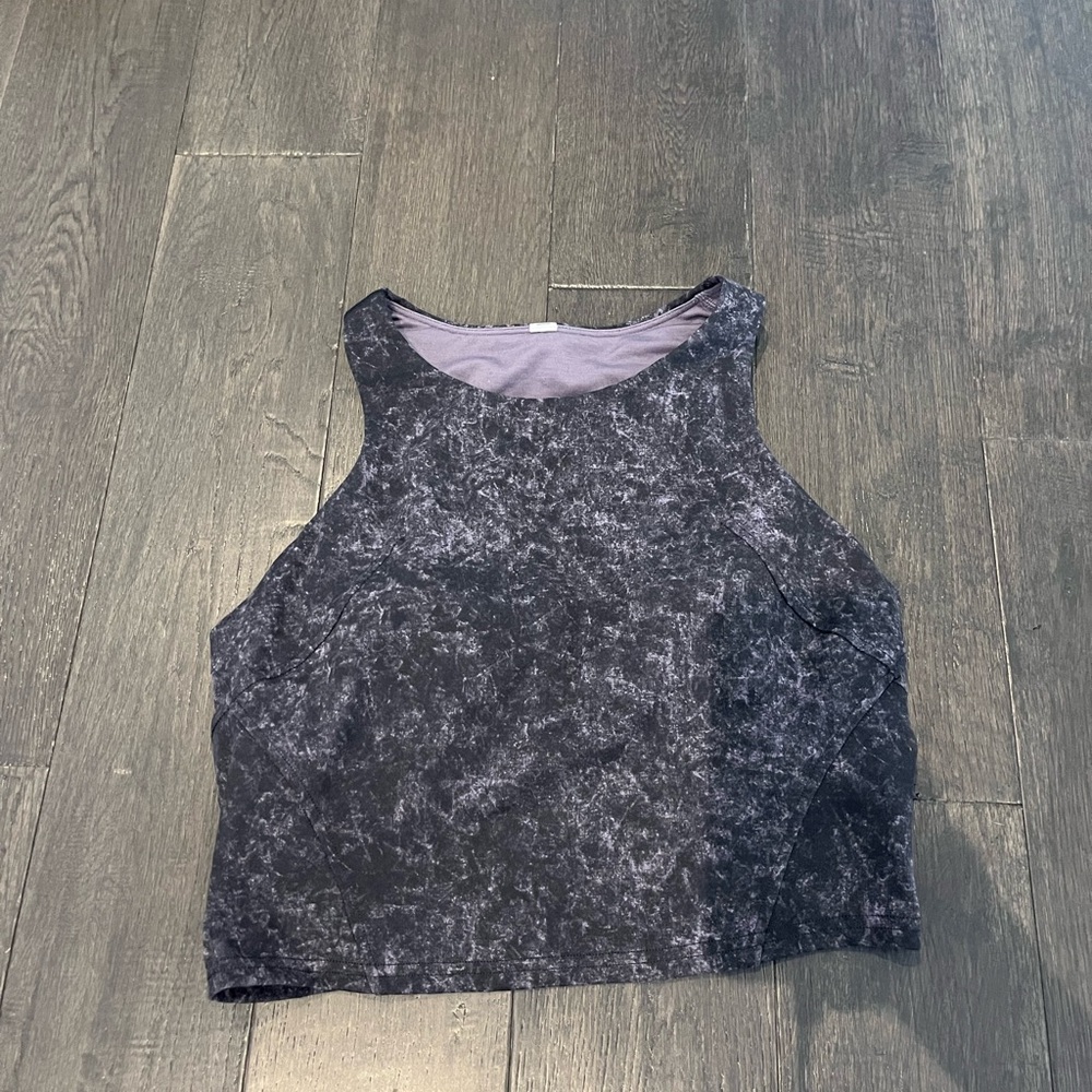 lululemon athletica Marble Grey-Purple High Neck Tank Top